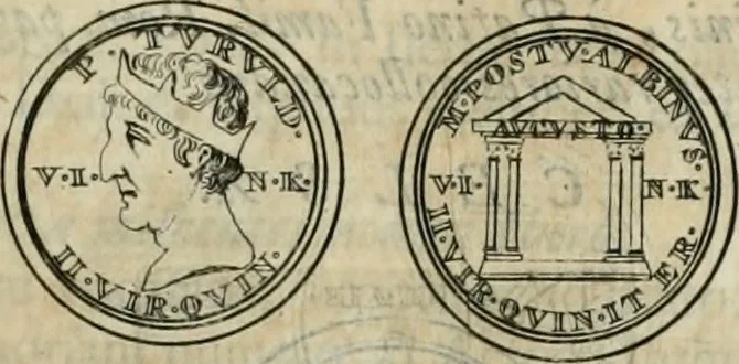 An illustration from Numismata ærea imperatorum, augustarum, et cæsarum, in coloniis, municilpiis, et urbibus jure latio donatis, ex omni modulo percussa, 1695, leaf 52