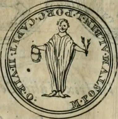 An illustration from Numismata ærea imperatorum, augustarum, et cæsarum, in coloniis, municilpiis, et urbibus jure latio donatis, ex omni modulo percussa, 1695, leaf 52