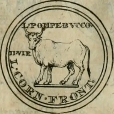 An illustration from Numismata ærea imperatorum, augustarum, et cæsarum, in coloniis, municilpiis, et urbibus jure latio donatis, ex omni modulo percussa, 1695, leaf 54