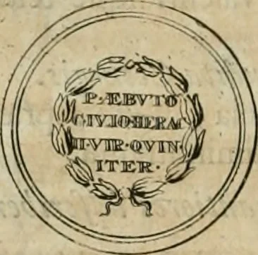 An illustration from Numismata ærea imperatorum, augustarum, et cæsarum, in coloniis, municilpiis, et urbibus jure latio donatis, ex omni modulo percussa, 1695, leaf 55