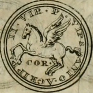 An illustration from Numismata ærea imperatorum, augustarum, et cæsarum, in coloniis, municilpiis, et urbibus jure latio donatis, ex omni modulo percussa, 1695, leaf 56