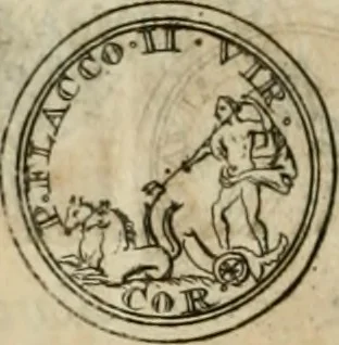 An illustration from Numismata ærea imperatorum, augustarum, et cæsarum, in coloniis, municilpiis, et urbibus jure latio donatis, ex omni modulo percussa, 1695, leaf 57
