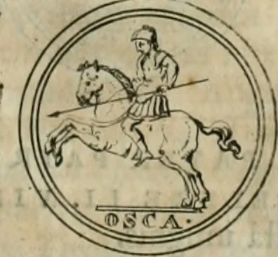 An illustration from Numismata ærea imperatorum, augustarum, et cæsarum, in coloniis, municilpiis, et urbibus jure latio donatis, ex omni modulo percussa, 1695, leaf 62