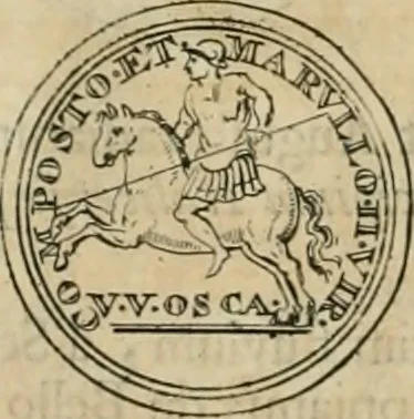 An illustration from Numismata ærea imperatorum, augustarum, et cæsarum, in coloniis, municilpiis, et urbibus jure latio donatis, ex omni modulo percussa, 1695, leaf 63