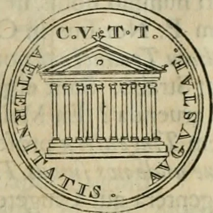 An illustration from Numismata ærea imperatorum, augustarum, et cæsarum, in coloniis, municilpiis, et urbibus jure latio donatis, ex omni modulo percussa, 1695, leaf 70