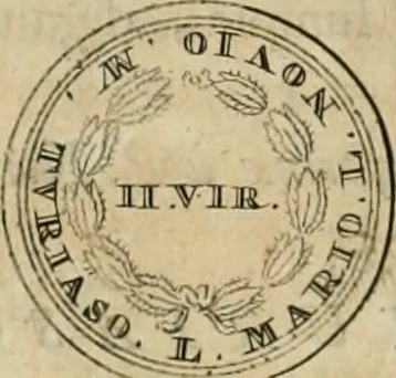 An illustration from Numismata ærea imperatorum, augustarum, et cæsarum, in coloniis, municilpiis, et urbibus jure latio donatis, ex omni modulo percussa, 1695, leaf 73