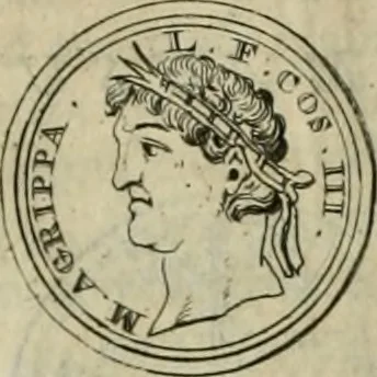 An illustration from Numismata ærea imperatorum, augustarum, et cæsarum, in coloniis, municilpiis, et urbibus jure latio donatis, ex omni modulo percussa, 1695, leaf 80
