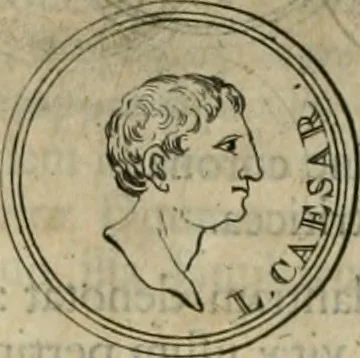 An illustration from Numismata ærea imperatorum, augustarum, et cæsarum, in coloniis, municilpiis, et urbibus jure latio donatis, ex omni modulo percussa, 1695, leaf 84