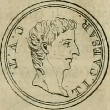 An illustration from Numismata ærea imperatorum, augustarum, et cæsarum, in coloniis, municilpiis, et urbibus jure latio donatis, ex omni modulo percussa, 1695, leaf 88