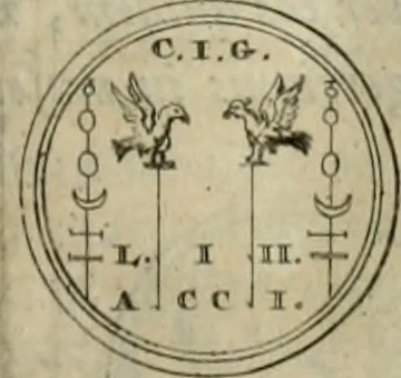 An illustration from Numismata ærea imperatorum, augustarum, et cæsarum, in coloniis, municilpiis, et urbibus jure latio donatis, ex omni modulo percussa, 1695, leaf 88