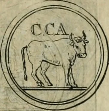 An illustration from Numismata ærea imperatorum, augustarum, et cæsarum, in coloniis, municilpiis, et urbibus jure latio donatis, ex omni modulo percussa, 1695, leaf 92