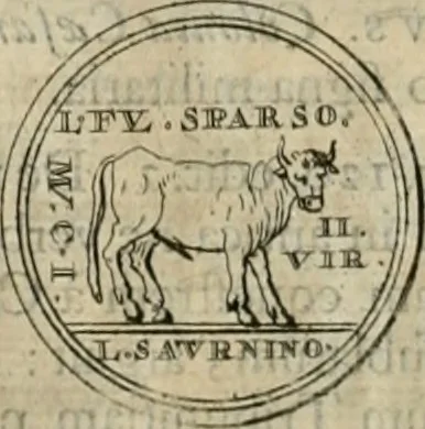 An illustration from Numismata ærea imperatorum, augustarum, et cæsarum, in coloniis, municilpiis, et urbibus jure latio donatis, ex omni modulo percussa, 1695, leaf 95