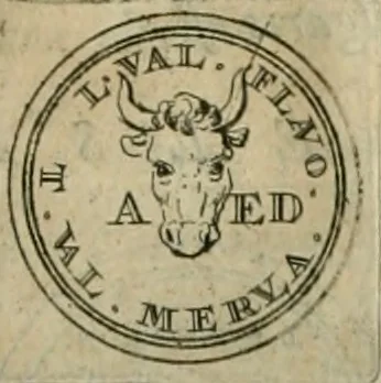 An illustration from Numismata ærea imperatorum, augustarum, et cæsarum, in coloniis, municilpiis, et urbibus jure latio donatis, ex omni modulo percussa, 1695, leaf 96