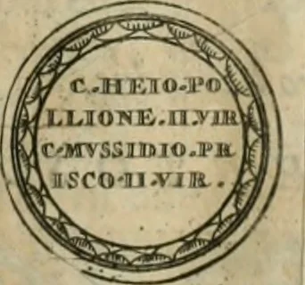 An illustration from Numismata ærea imperatorum, augustarum, et cæsarum, in coloniis, municilpiis, et urbibus jure latio donatis, ex omni modulo percussa, 1695, leaf 98