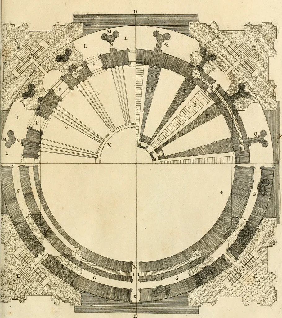 An illustration from Numismata summorum pontificum Templi Vaticani fabricam indicantia, chronologica ejusdem fabricae narratione ac multiplici eruditione explicata. Atque uberiori numismatum omnium pontificiorum lucubrationi veluti prodromus praemissa, 1700, leaf 138