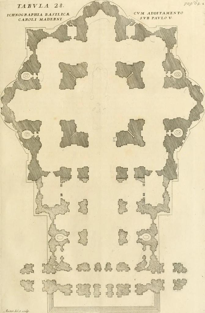 An illustration from Numismata summorum pontificum Templi Vaticani fabricam indicantia, chronologica ejusdem fabricae narratione ac multiplici eruditione explicata. Atque uberiori numismatum omnium pontificiorum lucubrationi veluti prodromus praemissa, 1700, leaf 156