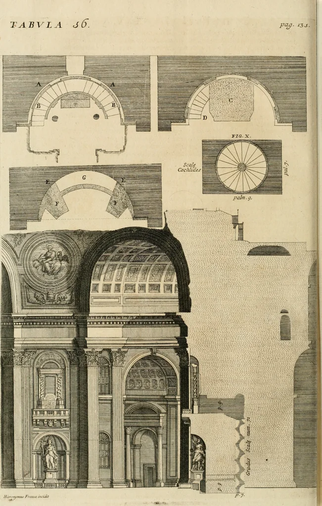 An illustration from Numismata summorum pontificum Templi Vaticani fabricam indicantia, chronologica ejusdem fabricae narratione ac multiplici eruditione explicata. Atque uberiori numismatum omnium pontificiorum lucubrationi veluti prodromus praemissa, 1700, leaf 267