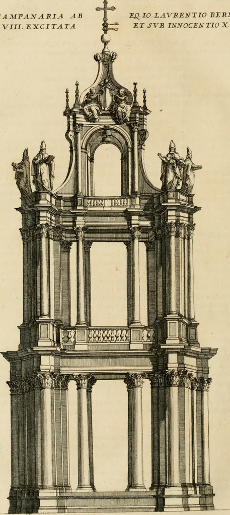 An illustration from Numismata summorum pontificum Templi Vaticani fabricam indicantia, chronologica ejusdem fabricae narratione ac multiplici eruditione explicata. Atque uberiori numismatum omnium pontificiorum lucubrationi veluti prodromus praemissa, 1700, leaf 305