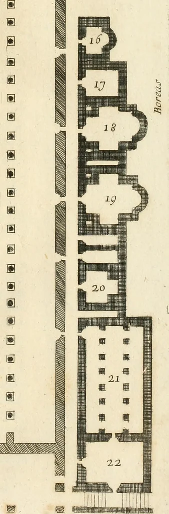 An illustration from Numismata summorum pontificum Templi Vaticani fabricam indicantia, chronologica ejusdem fabricae narratione ac multiplici eruditione explicata. Atque uberiori numismatum omnium pontificiorum lucubrationi veluti prodromus praemissa, 1700, leaf 52