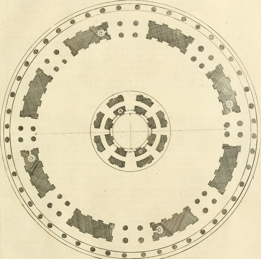 An illustration from Numismata summorum pontificum Templi Vaticani fabricam indicantia, chronologica ejusdem fabricae narratione ac multiplici eruditione explicata. Atque uberiori numismatum omnium pontificiorum lucubrationi veluti prodromus praemissa, 1700, leaf 94