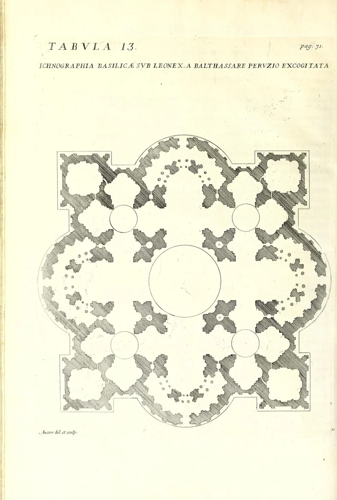 An illustration from Numismata summorum pontificum Templi Vaticani fabricam indicantia, 1696, leaf 118