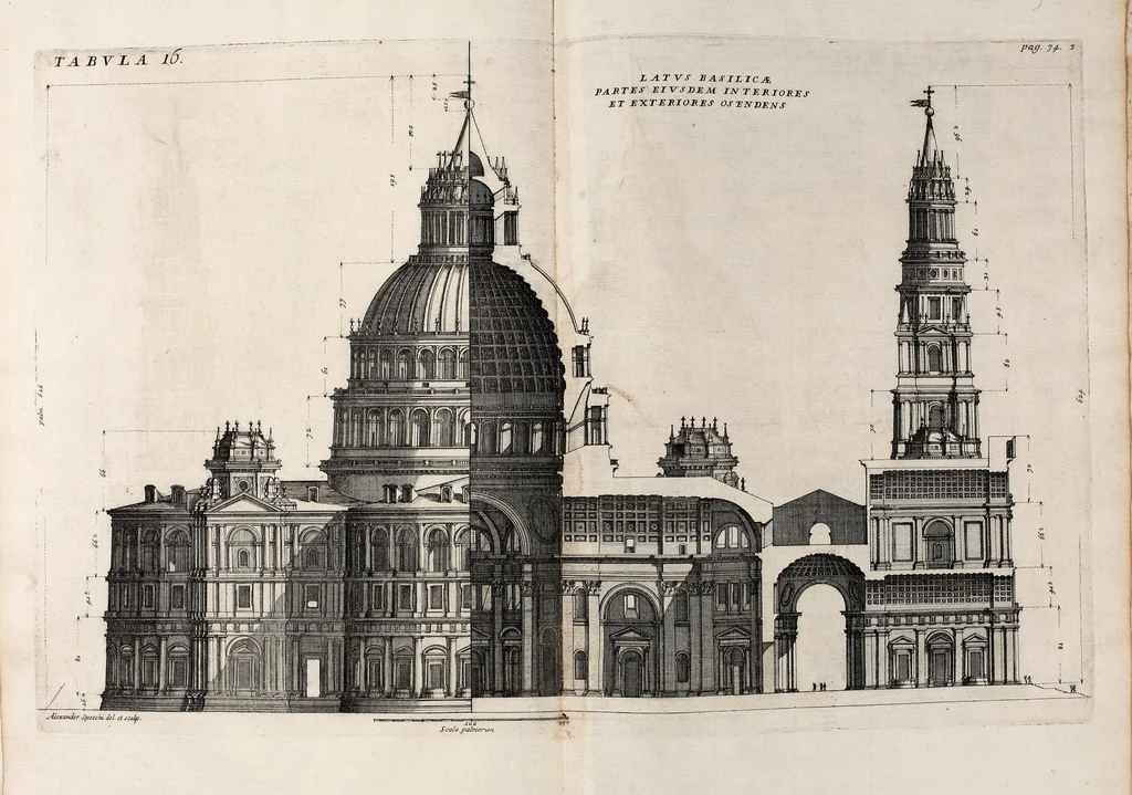 An illustration from Numismata summorum pontificum Templi Vaticani fabricam indicantia, 1696, leaf 129