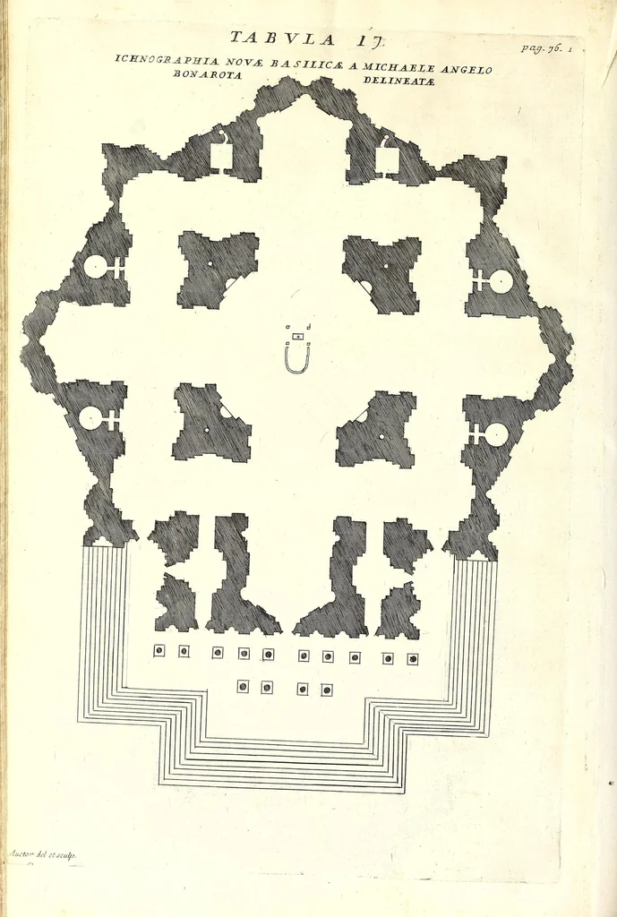 An illustration from Numismata summorum pontificum Templi Vaticani fabricam indicantia, 1696, leaf 134