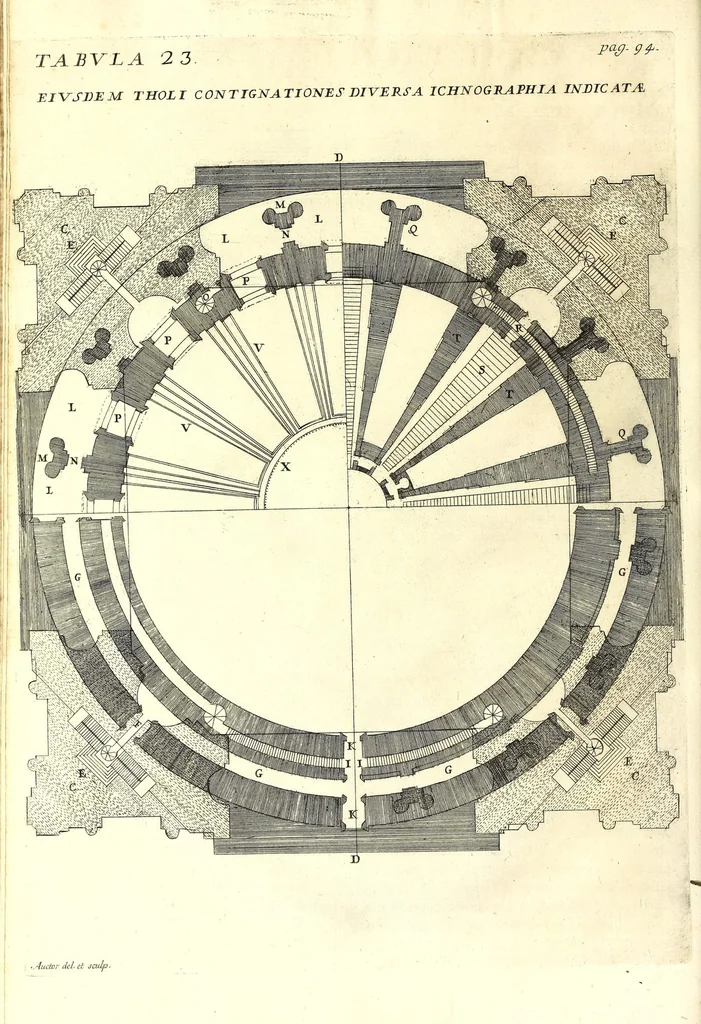 An illustration from Numismata summorum pontificum Templi Vaticani fabricam indicantia, 1696, leaf 164