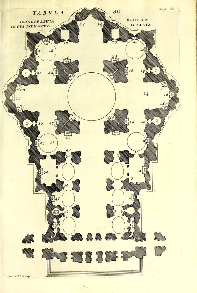 An illustration from Numismata summorum pontificum Templi Vaticani fabricam indicantia, 1696, leaf 191