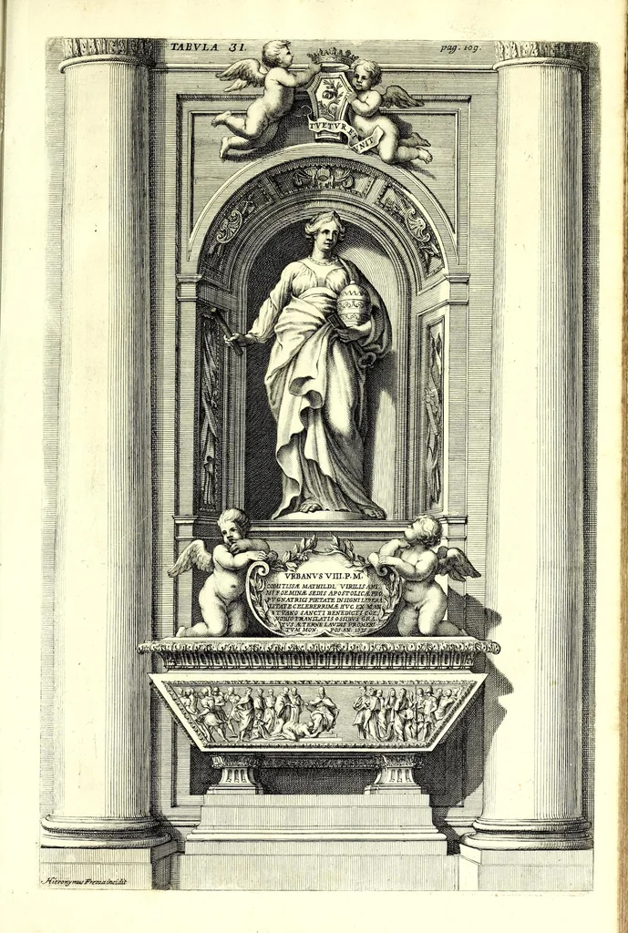 An illustration from Numismata summorum pontificum Templi Vaticani fabricam indicantia, 1696, leaf 193