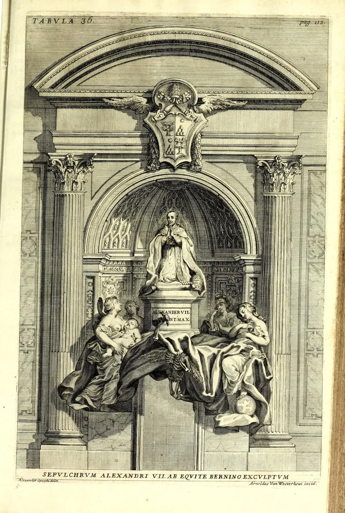 An illustration from Numismata summorum pontificum Templi Vaticani fabricam indicantia, 1696, leaf 209