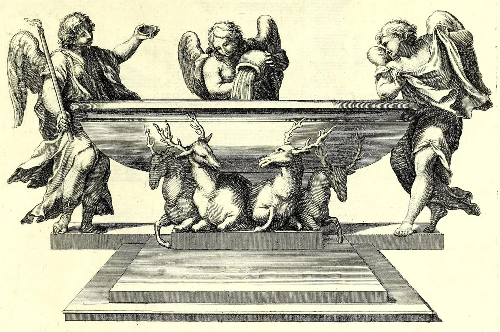 An illustration from Numismata summorum pontificum Templi Vaticani fabricam indicantia, 1696, leaf 231