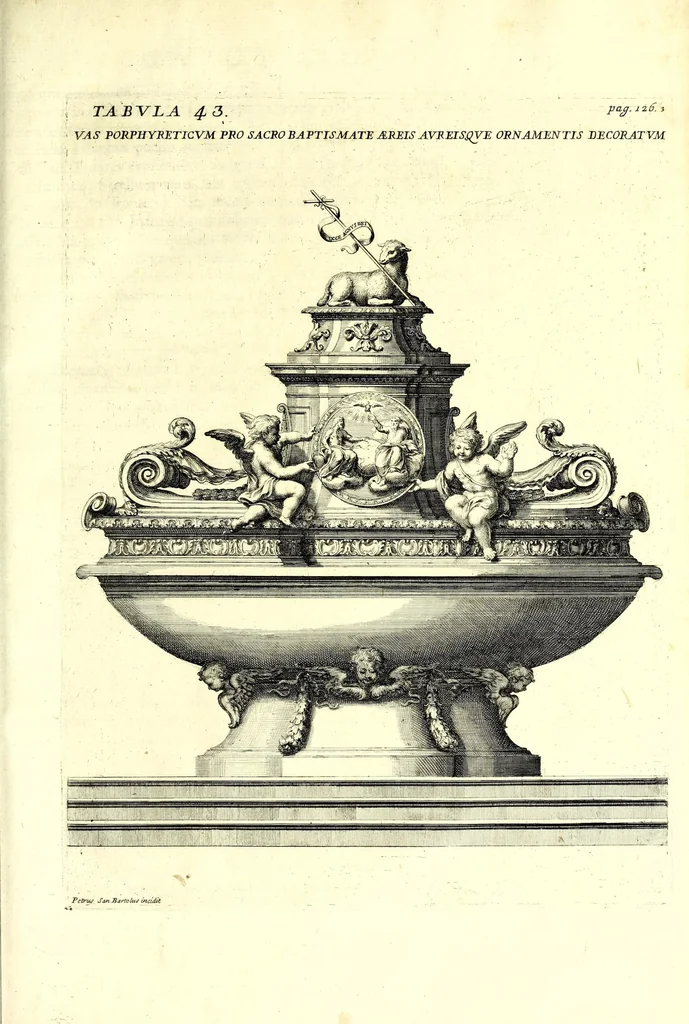 An illustration from Numismata summorum pontificum Templi Vaticani fabricam indicantia, 1696, leaf 233