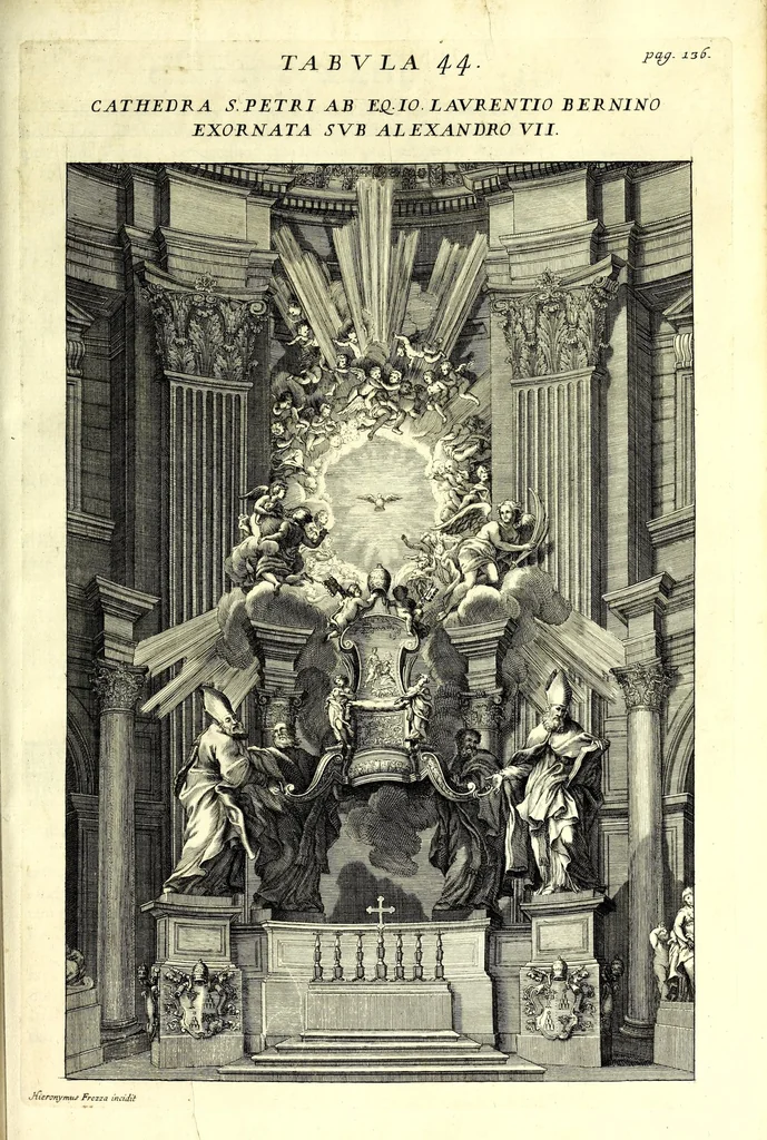 An illustration from Numismata summorum pontificum Templi Vaticani fabricam indicantia, 1696, leaf 245