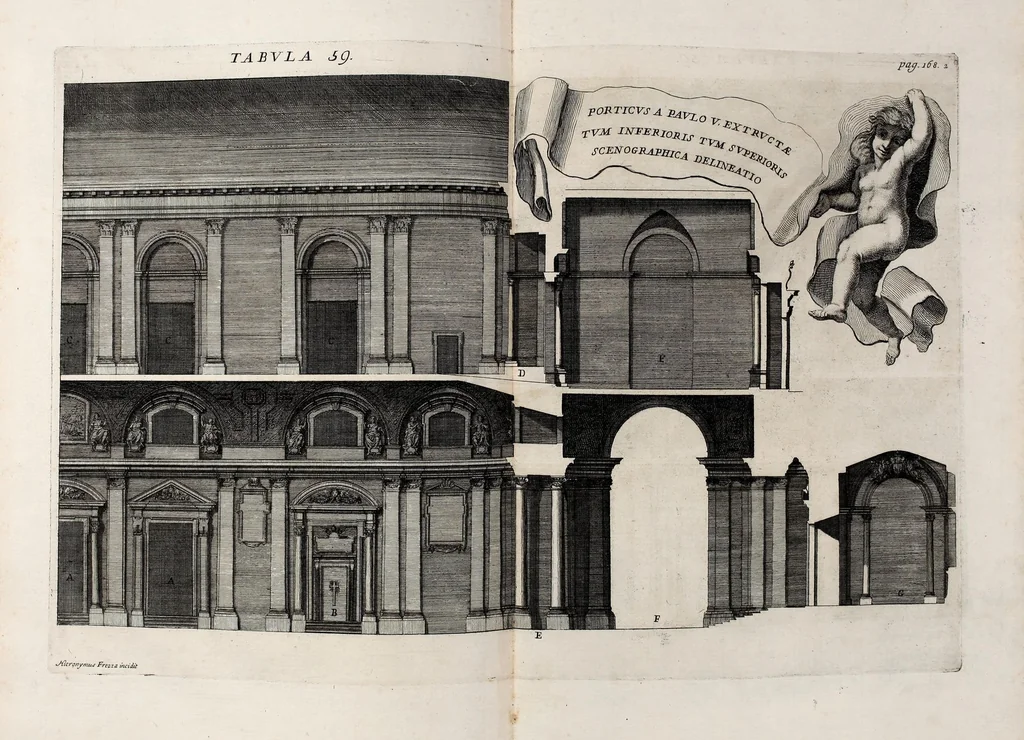 An illustration from Numismata summorum pontificum Templi Vaticani fabricam indicantia, 1696, leaf 315