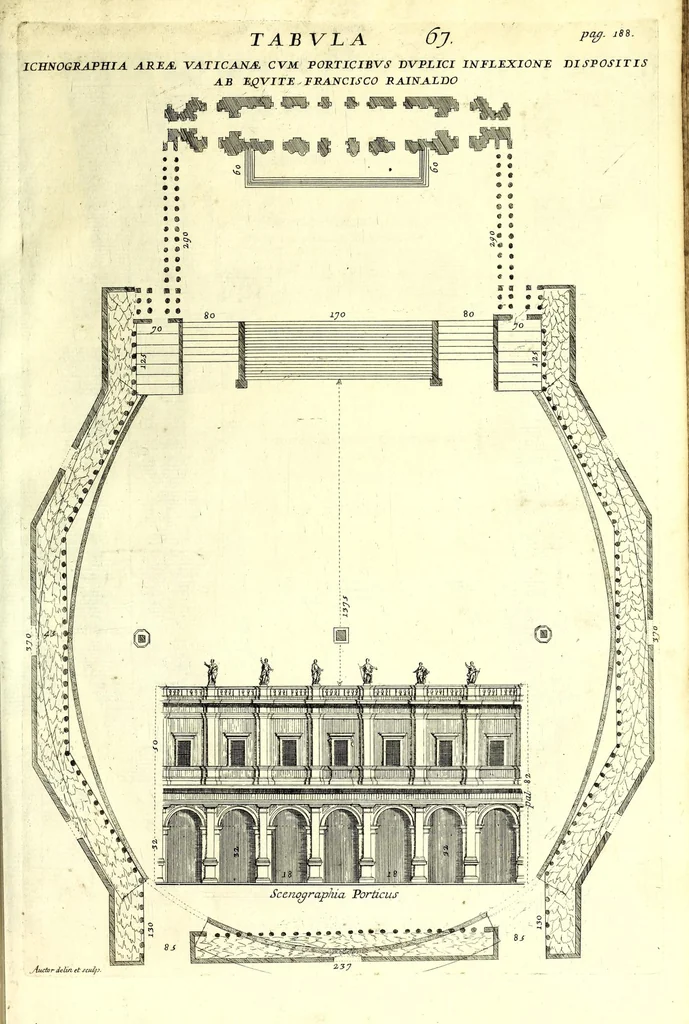 An illustration from Numismata summorum pontificum Templi Vaticani fabricam indicantia, 1696, leaf 351