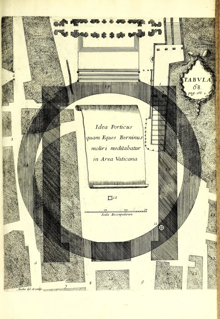 An illustration from Numismata summorum pontificum Templi Vaticani fabricam indicantia, 1696, leaf 353