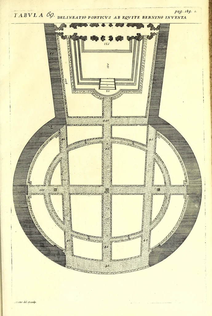 An illustration from Numismata summorum pontificum Templi Vaticani fabricam indicantia, 1696, leaf 355