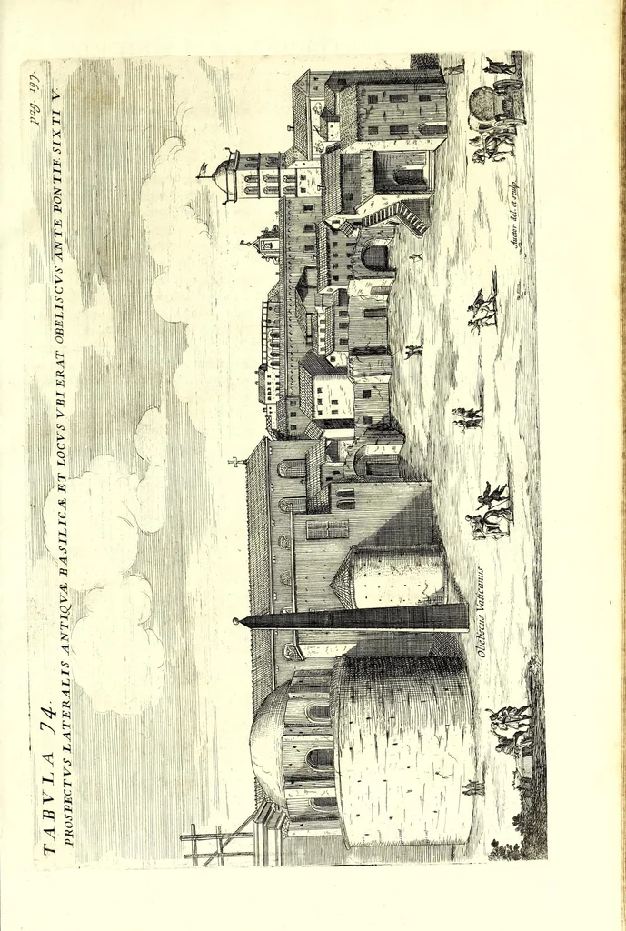 An illustration from Numismata summorum pontificum Templi Vaticani fabricam indicantia, 1696, leaf 373