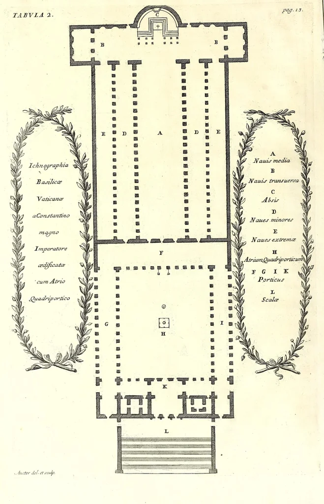 An illustration from Numismata summorum pontificum Templi Vaticani fabricam indicantia, 1696, leaf 38