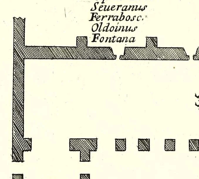 An illustration from Numismata summorum pontificum Templi Vaticani fabricam indicantia, 1696, leaf 46
