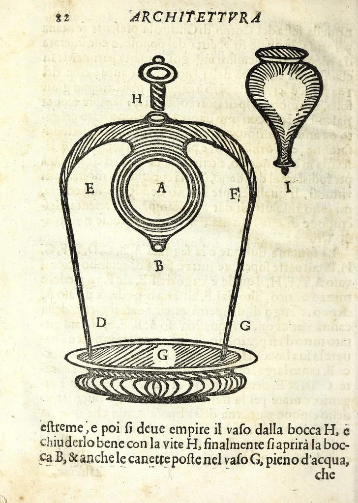 An illustration from Nuoua architettura dell' agrimensura di terre, et acque, 1672, leaf 104