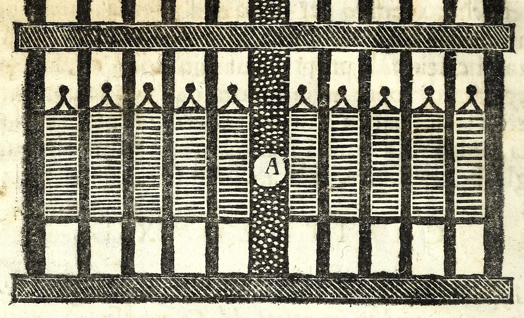 An illustration from Nuoua architettura dell' agrimensura di terre, et acque, 1672, leaf 64