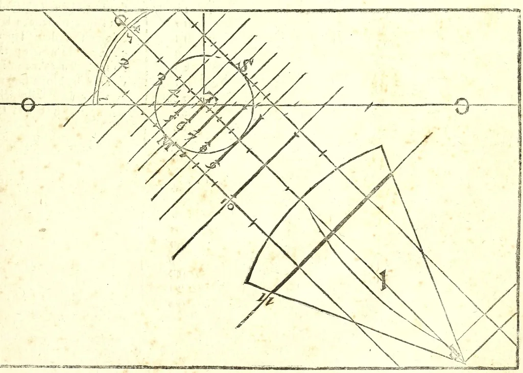 An illustration from Nuouo, e facil modo di fare horologi solari, orizontali, e verticali, a tutte l' eleuationi di polo : come anche portatili a sole, luna, e stelle per diuerse eleuationi di polo : in varie figure, 1688, leaf 19