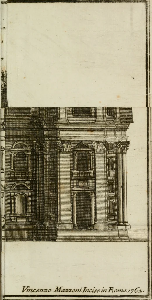 An illustration from Nuova descrizione del Vaticano, o sia, della sacrosanta basilica di S. Pietro, 1762, leaf 490