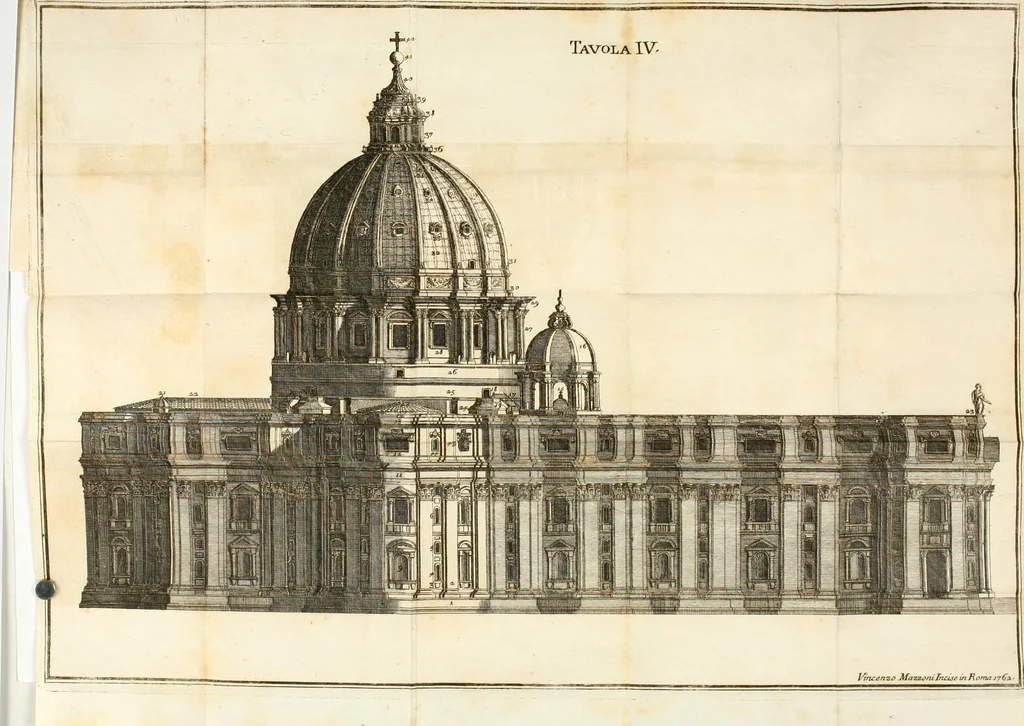 An illustration from Nuova descrizione del Vaticano, o sia, della sacrosanta basilica di S. Pietro, 1762, leaf 491