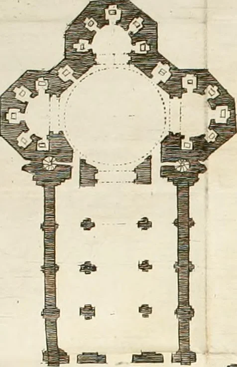 An illustration from Nuova descrizione del Vaticano, o sia, della sacrosanta basilica di S. Pietro, 1762, leaf 493