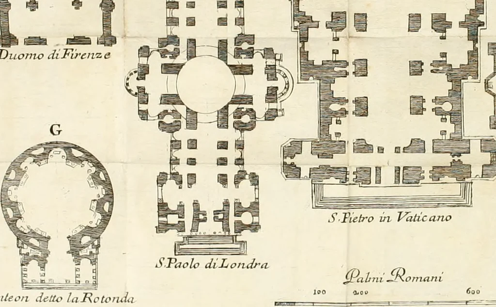 An illustration from Nuova descrizione del Vaticano, o sia, della sacrosanta basilica di S. Pietro, 1762, leaf 493