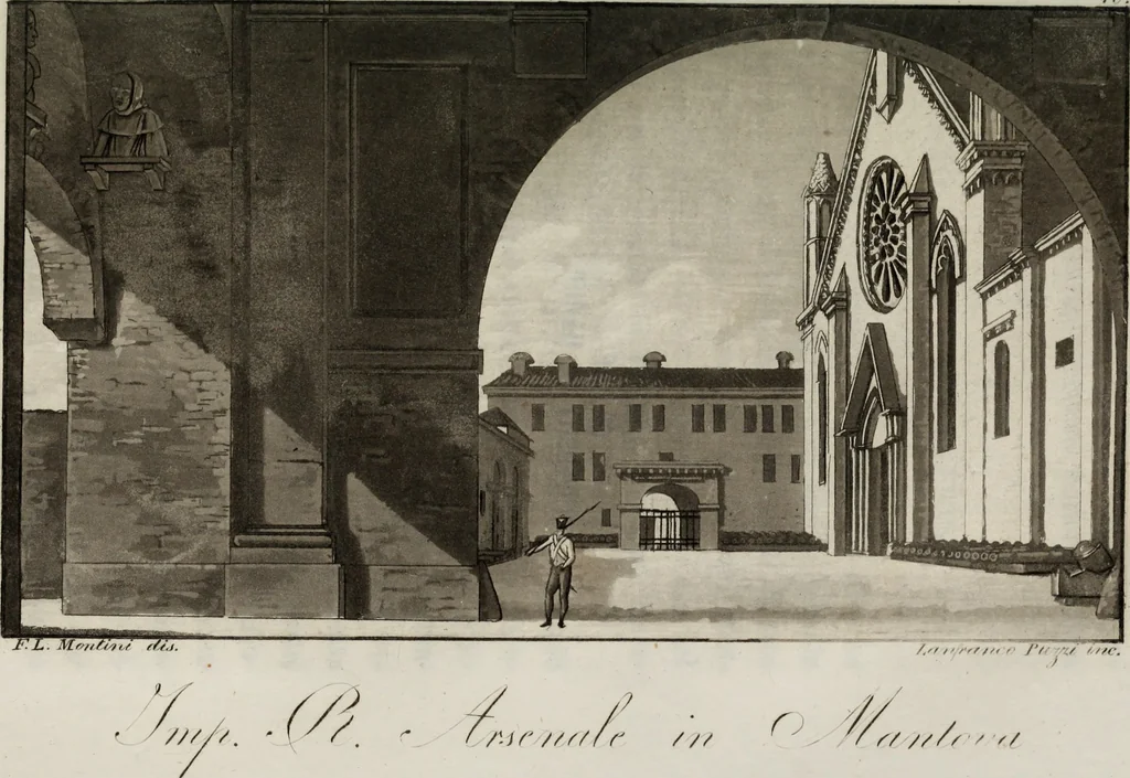 An illustration from Nuovo prospetto di Mantova : arricchita delle principali vedute e della pianta di detta città .., 1834, leaf 136