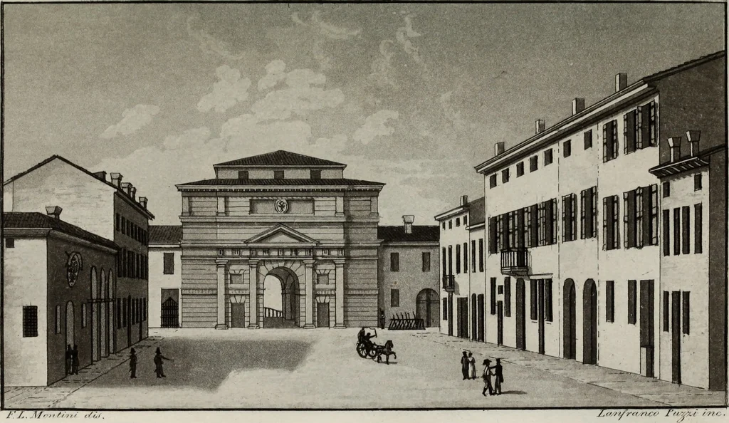 An illustration from Nuovo prospetto di Mantova : arricchita delle principali vedute e della pianta di detta città .., 1834, leaf 156